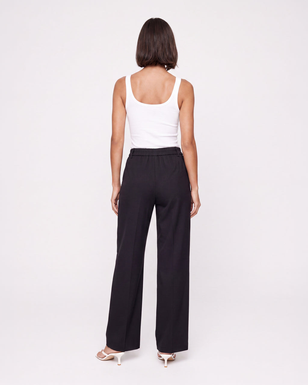 STRAIGHT LEG PANTS WITH SCARF BELT