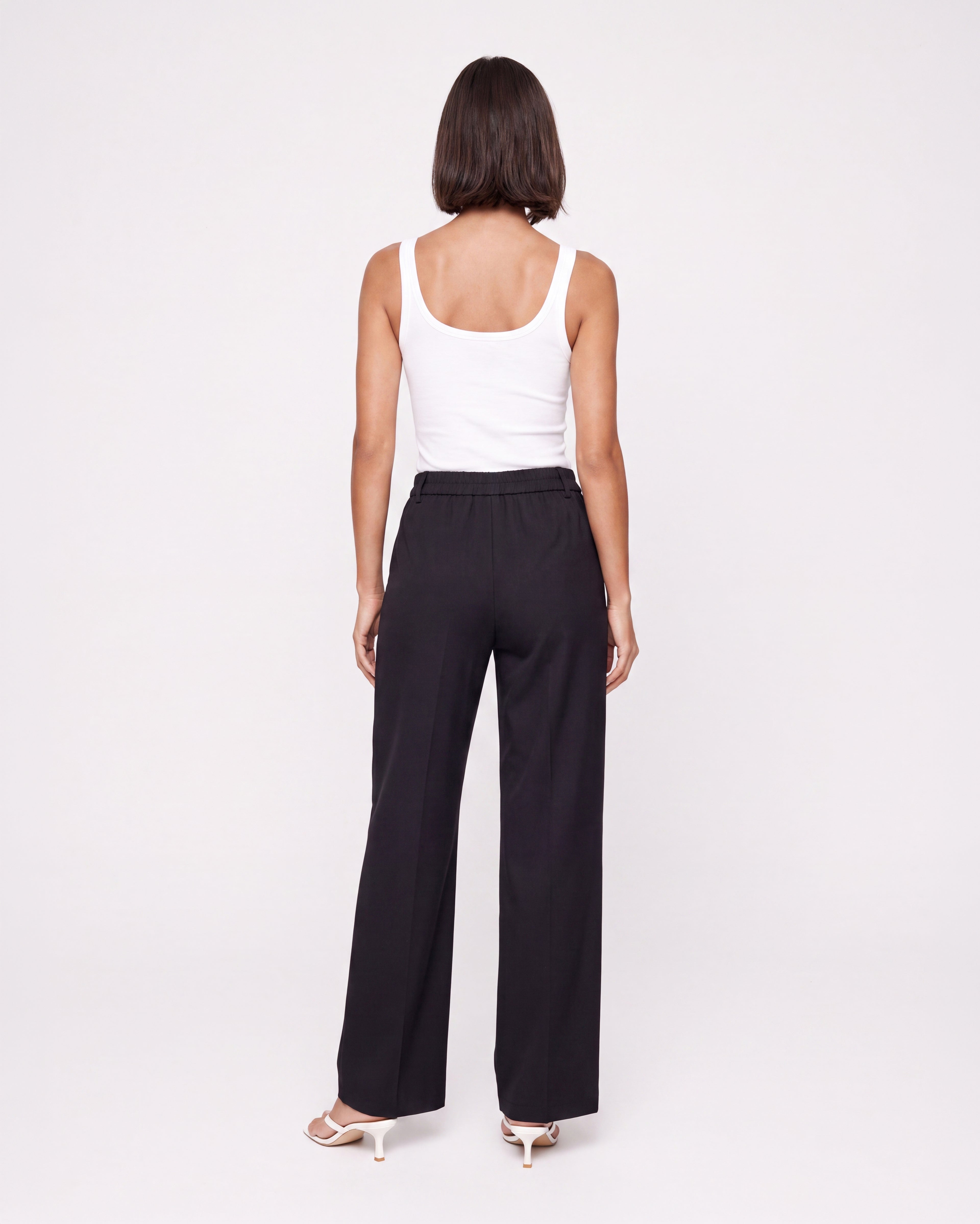 STRAIGHT LEG PANTS WITH SCARF BELT