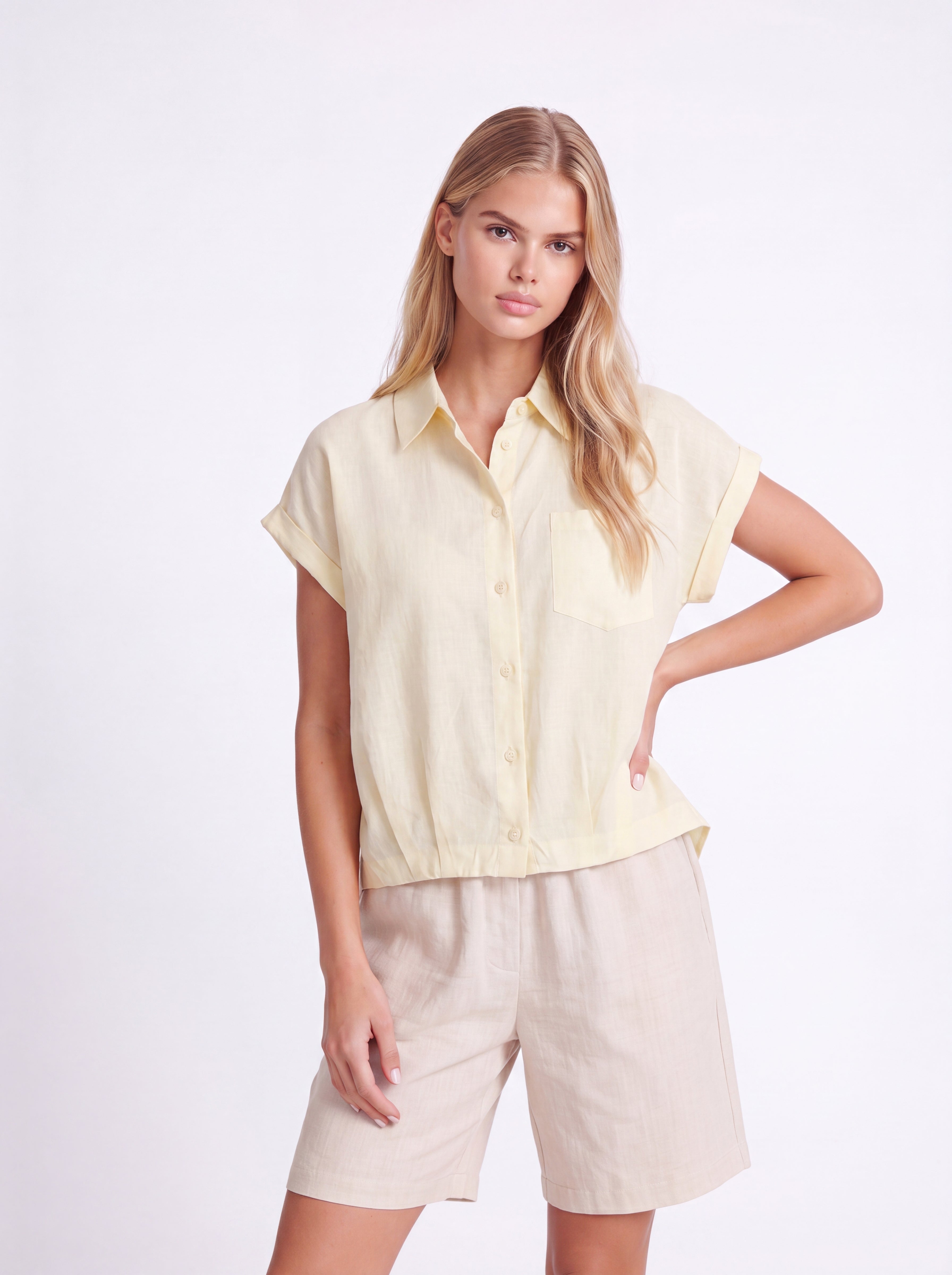 SHORT SLEEVE LINEN SHIRT