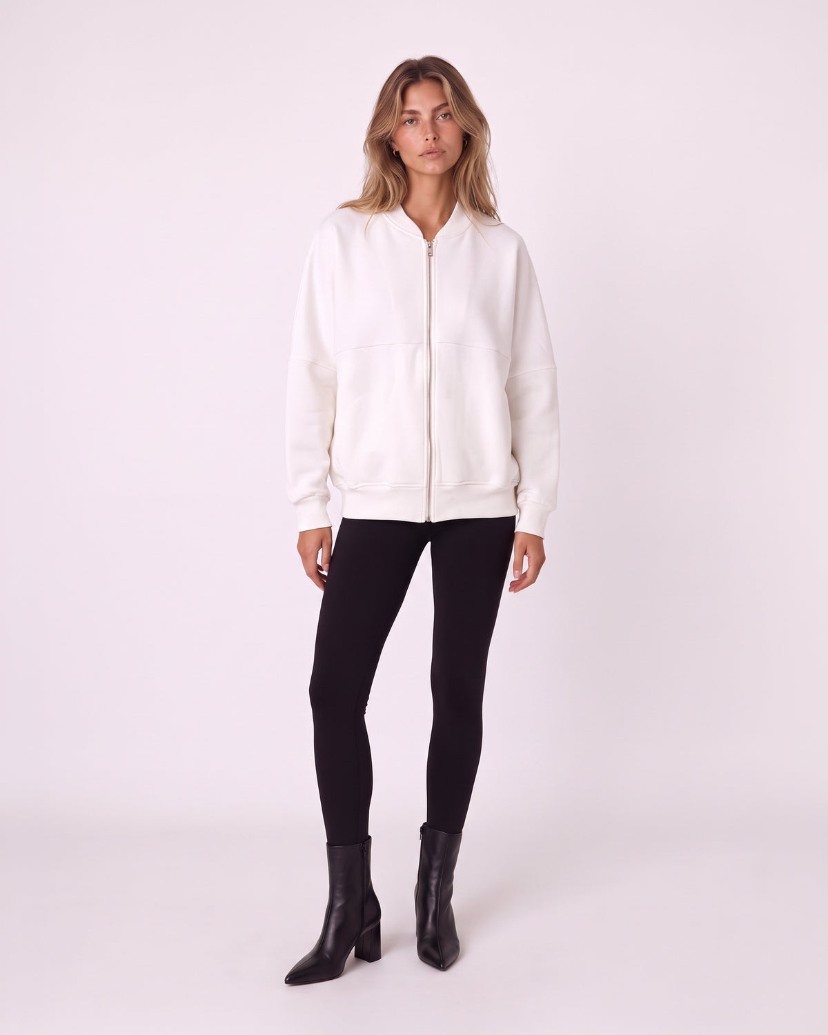 OVERSIZED ZIP-UP BOMBER JACKET