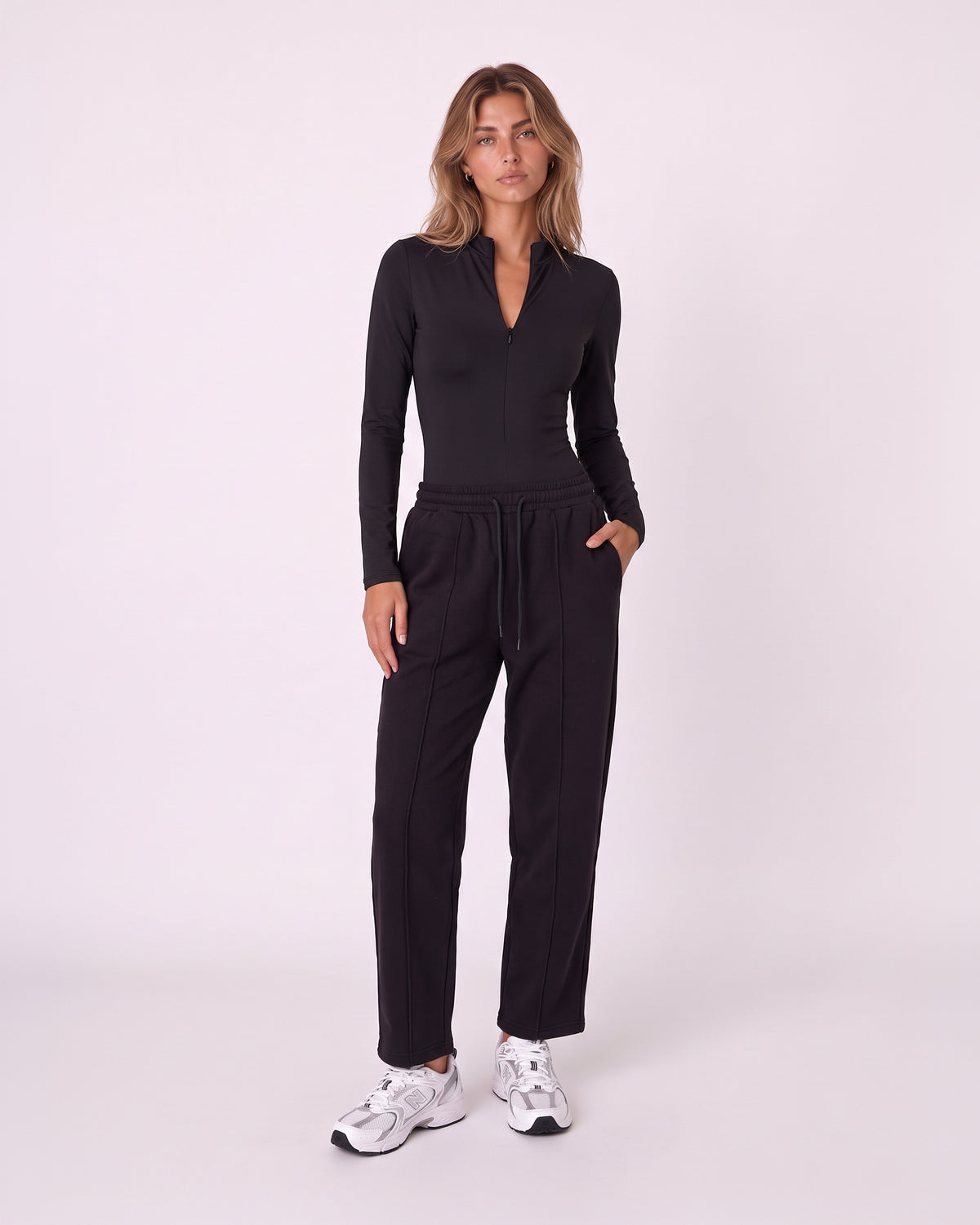ZIP-UP NECK BODYSUIT