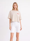 AMORE GRAPHIC CROPPED OVERSIZED T-SHIRT WHITE