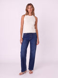 CABLE-KNIT HIGH-NECK TANK TOP
