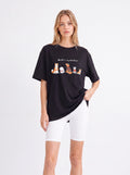 MY PET IS MY BEST FRIEND OVERSIZED GRAPHIC T-SHIRT