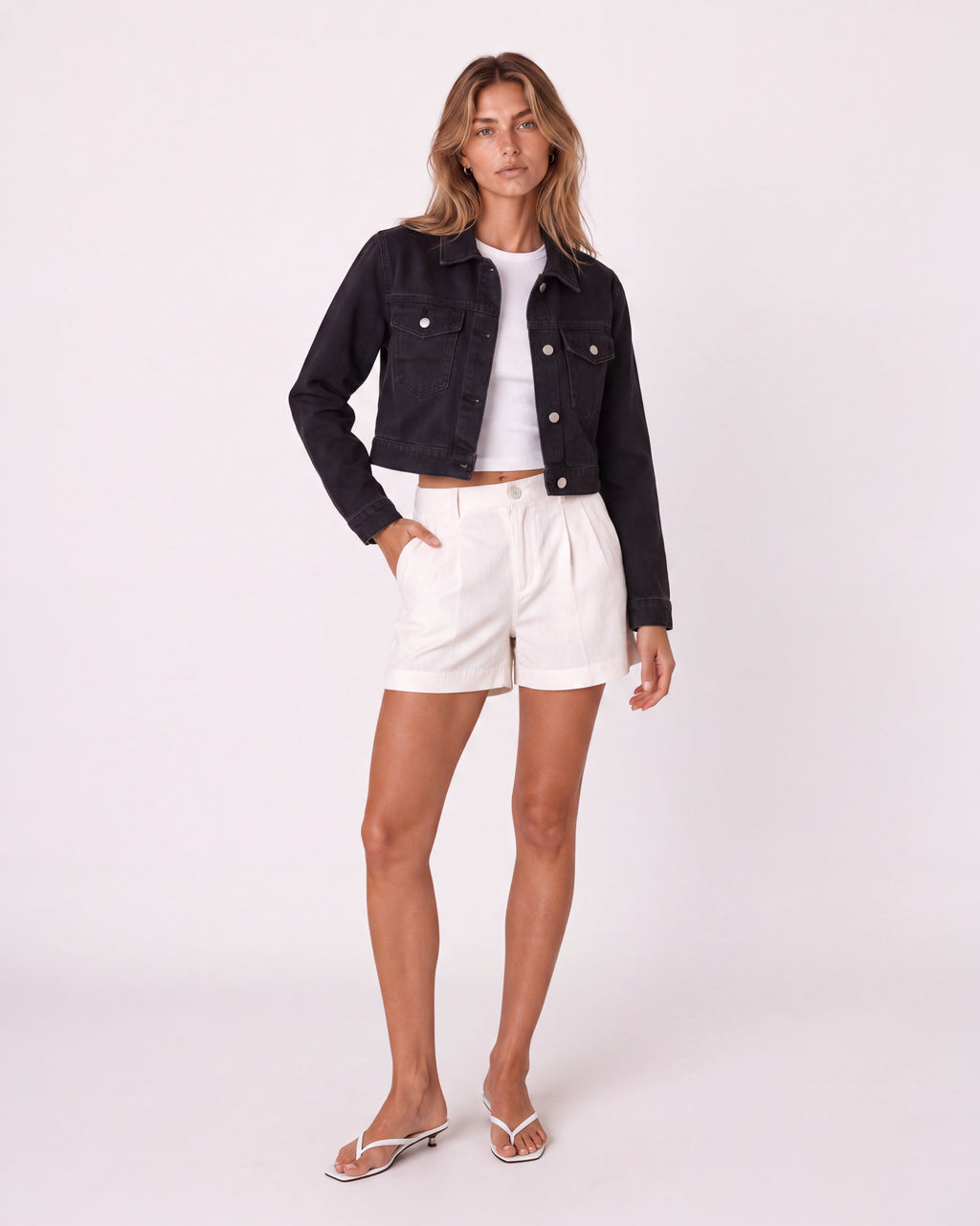 CROPPED CLASSIC DENIM JACKET