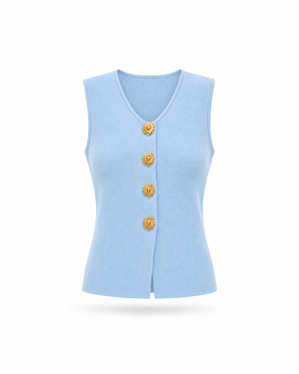 GOLD BUTTON KNIT VEST