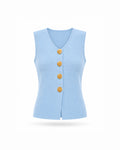 GOLD BUTTON KNIT VEST
