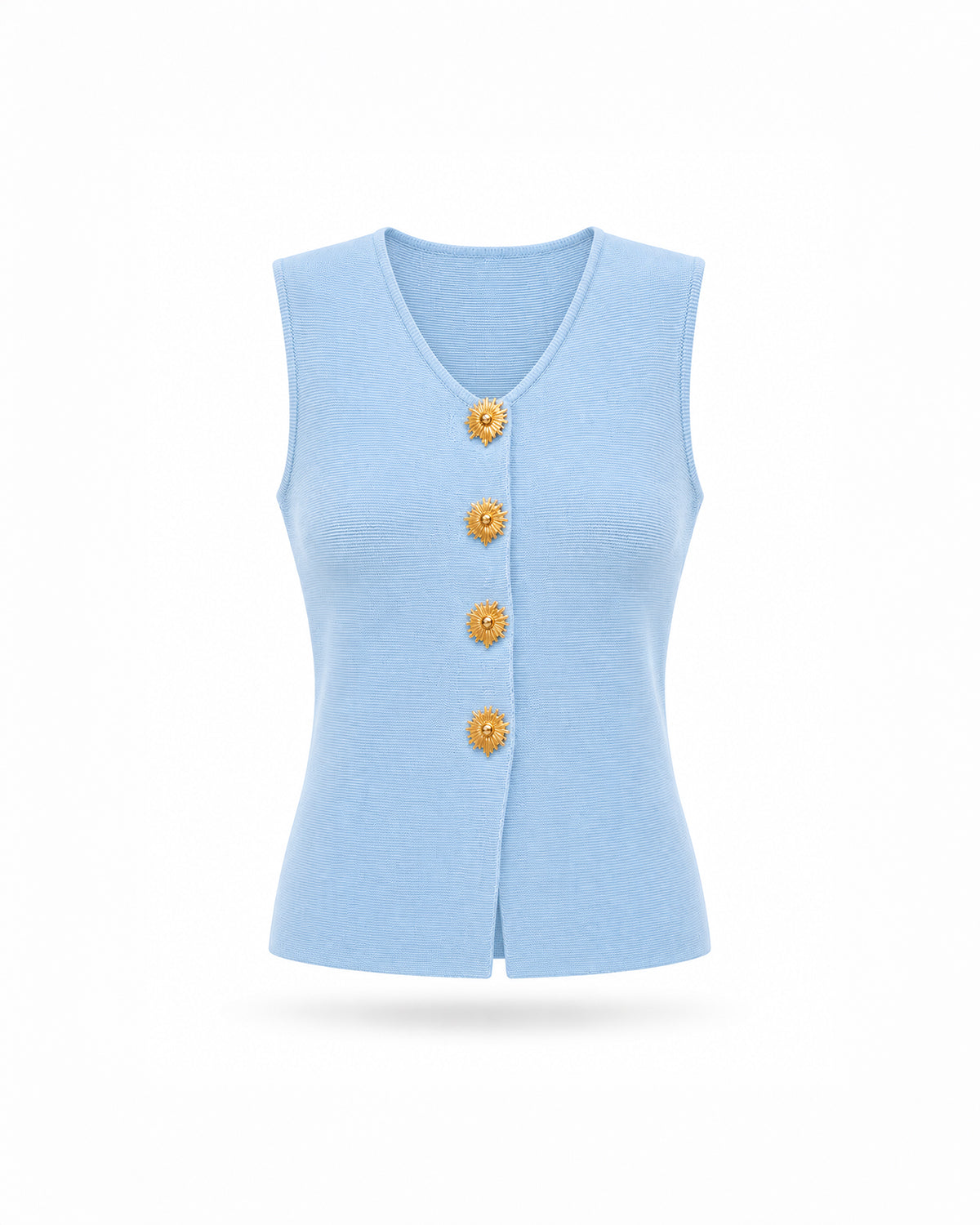 GOLD BUTTON KNIT VEST