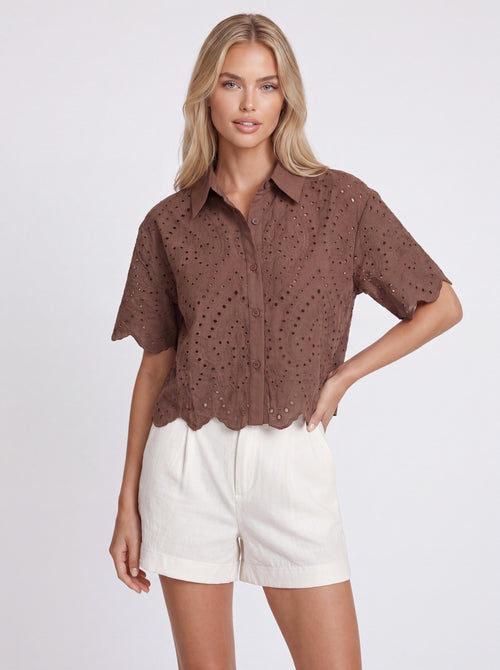 BRODERIE SCALLOP SHIRT