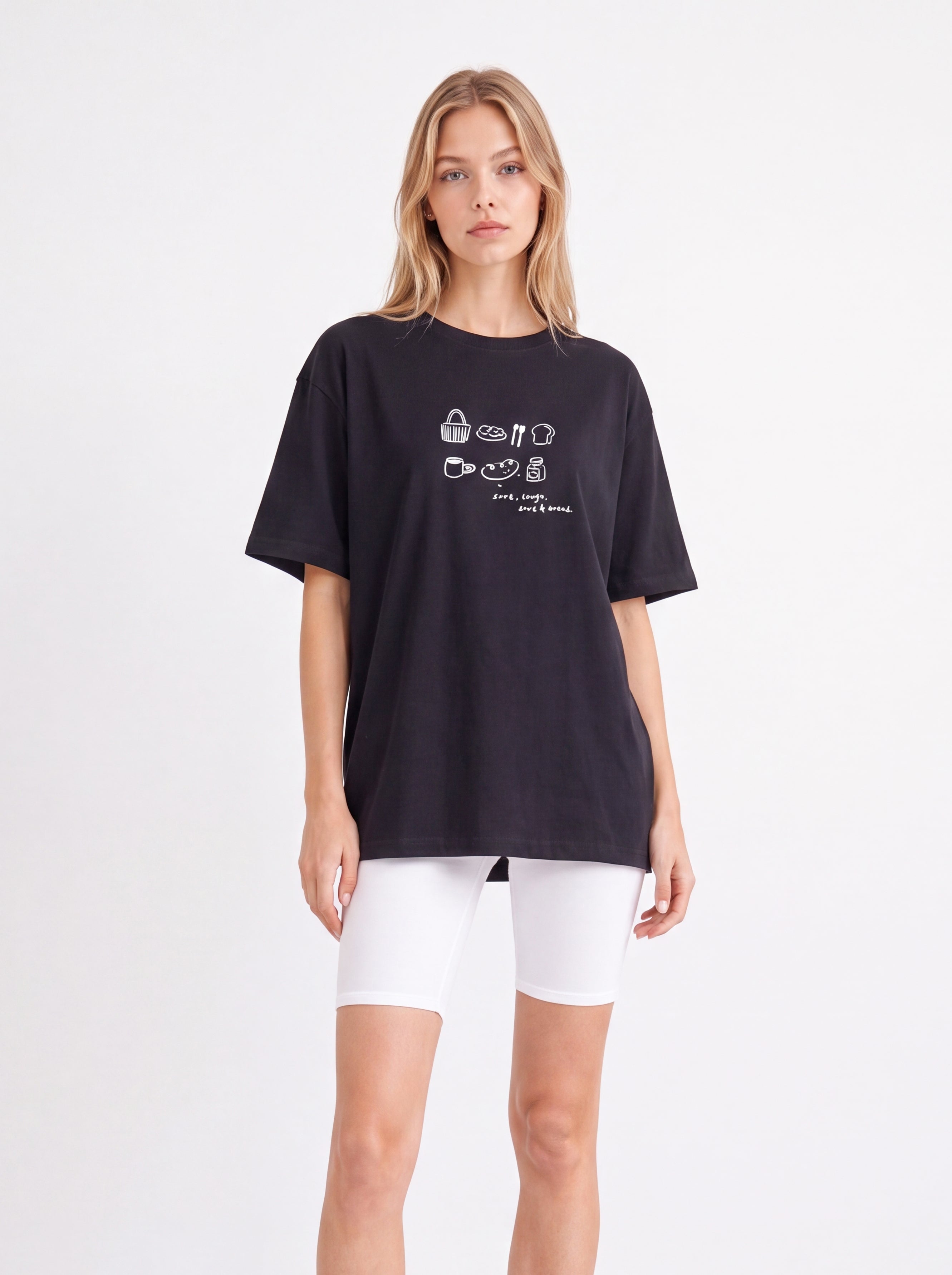 BAKERY SKETCH OVERSIZED GRAPHIC T-SHIRT