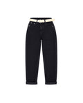CUFFED MOM JEANS WITH BELT