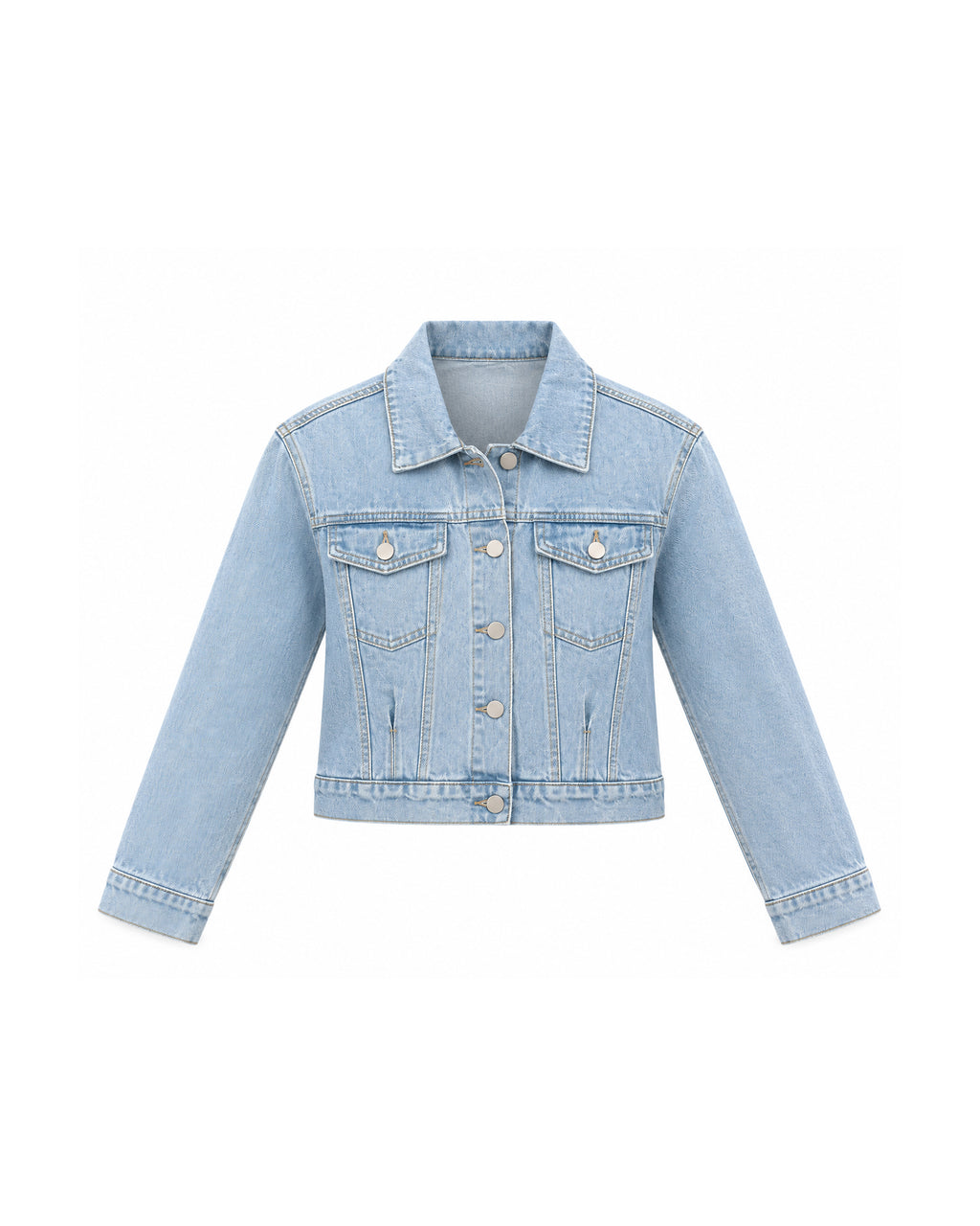 CROPPED STRUCTURED DENIM JACKET