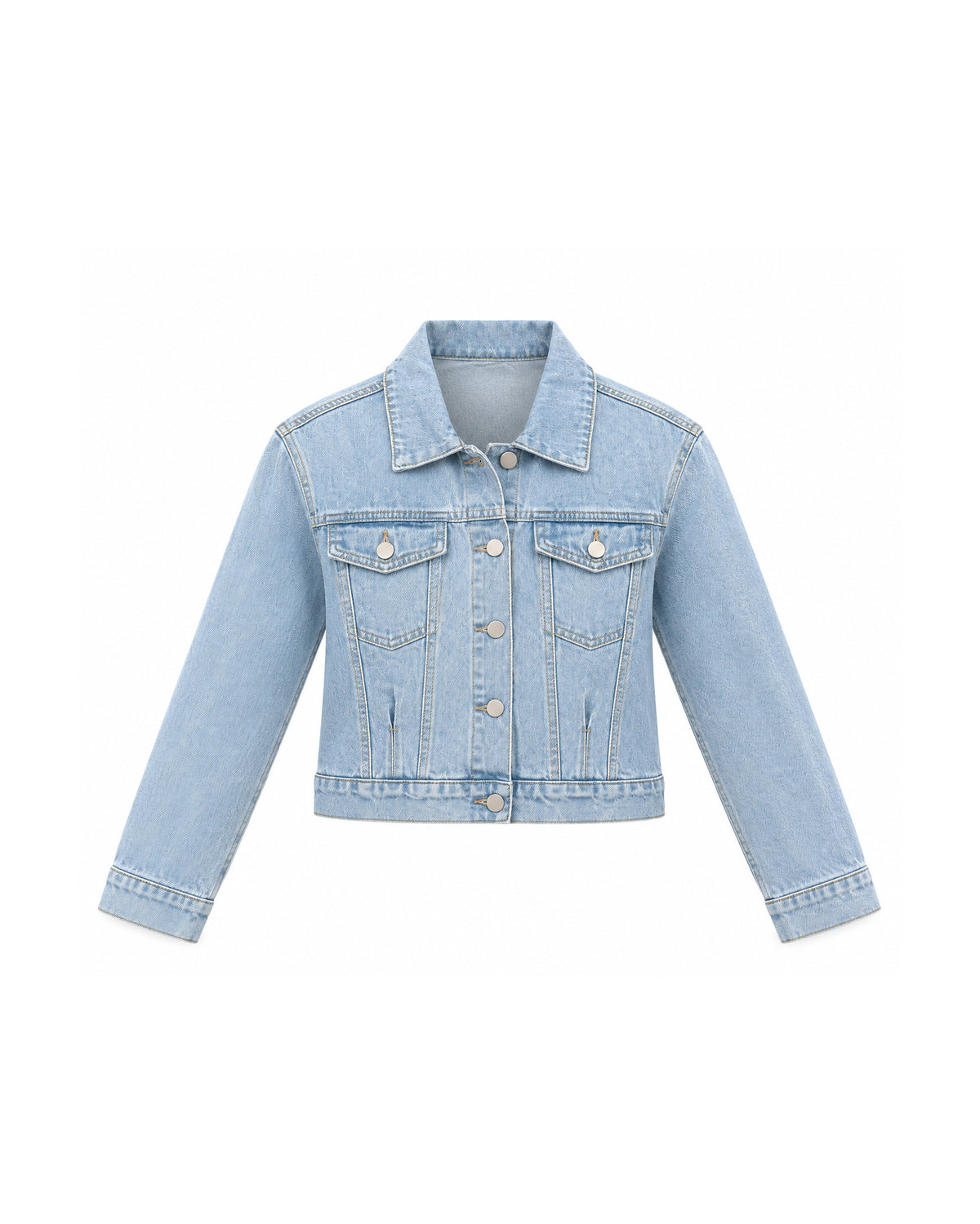 CROPPED STRUCTURED DENIM JACKET