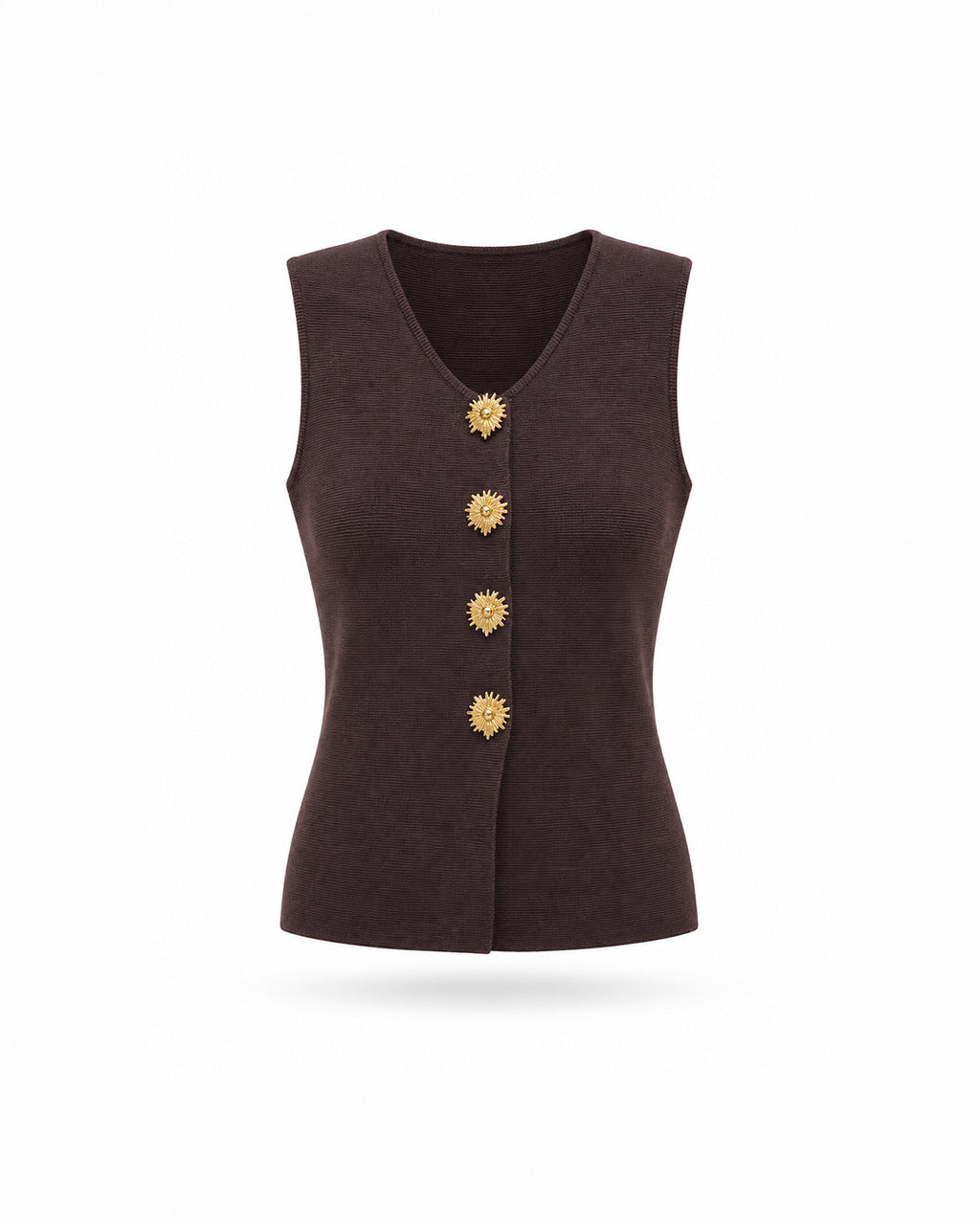 GOLD BUTTON KNIT VEST