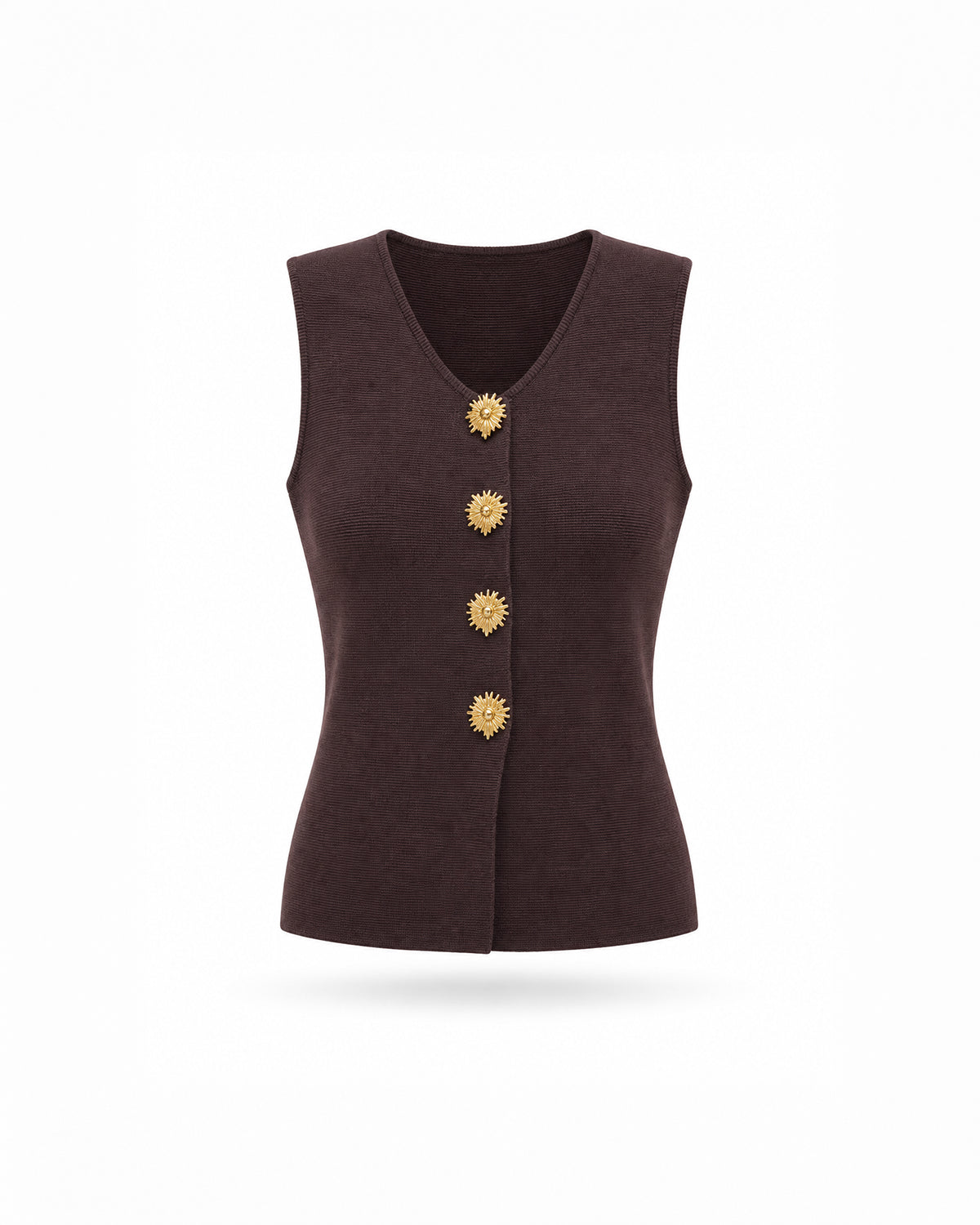 GOLD BUTTON KNIT VEST