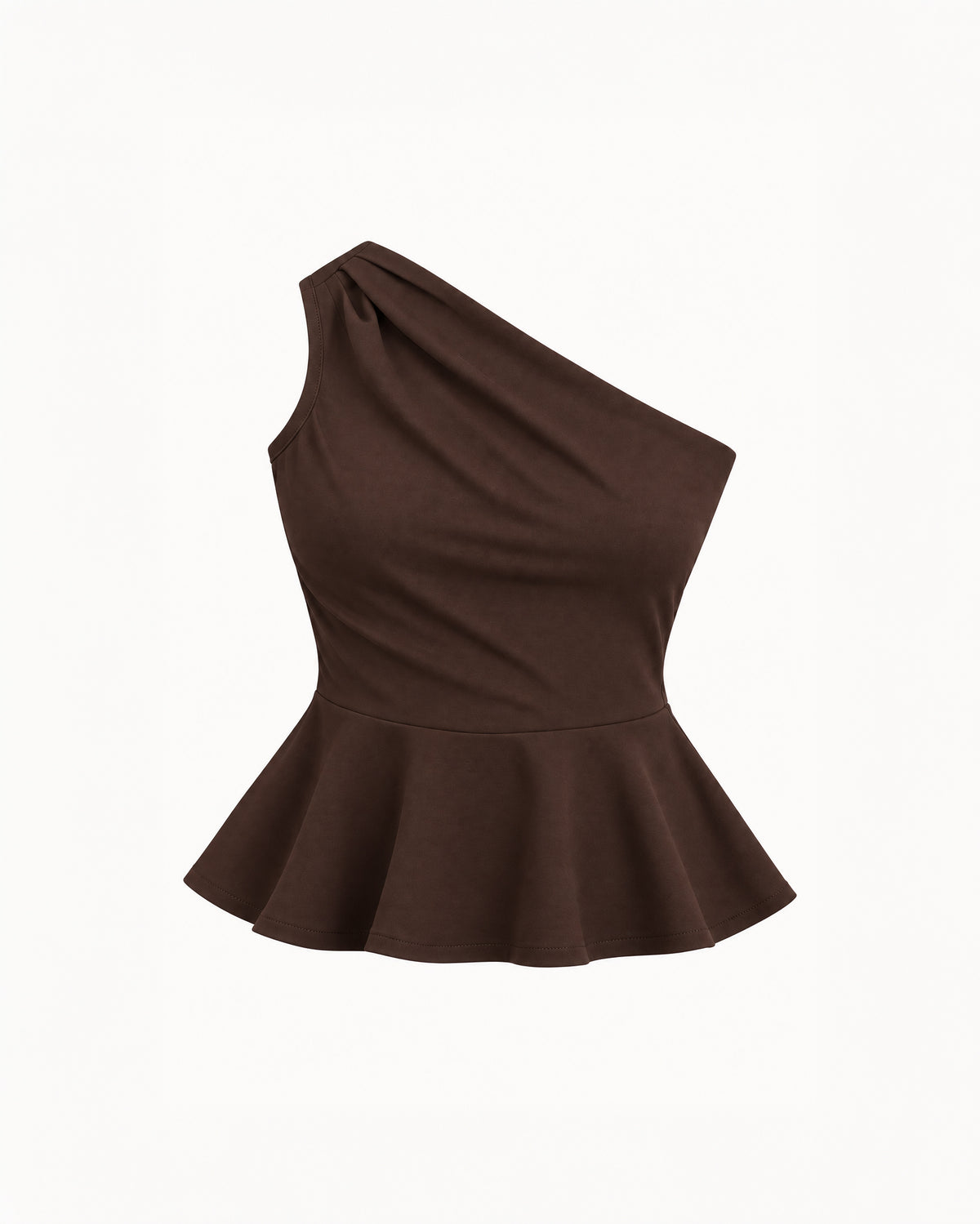 ONE-SHOULDER PEPLUM TOP