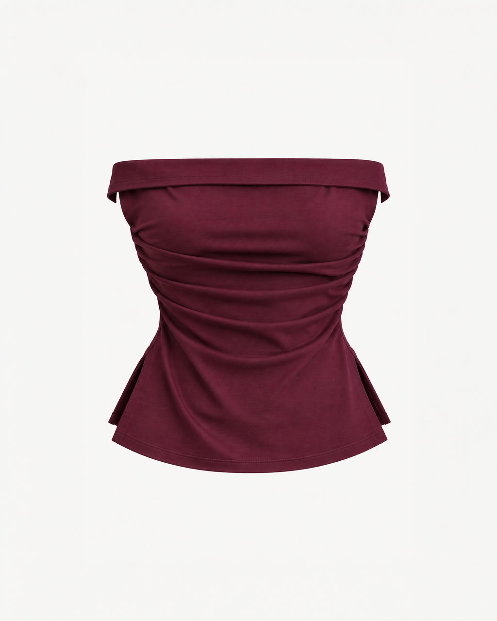 RUCHED STRAPLESS TOP