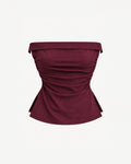RUCHED STRAPLESS TOP