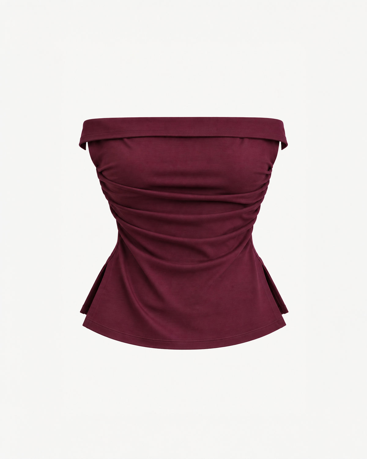 RUCHED STRAPLESS TOP