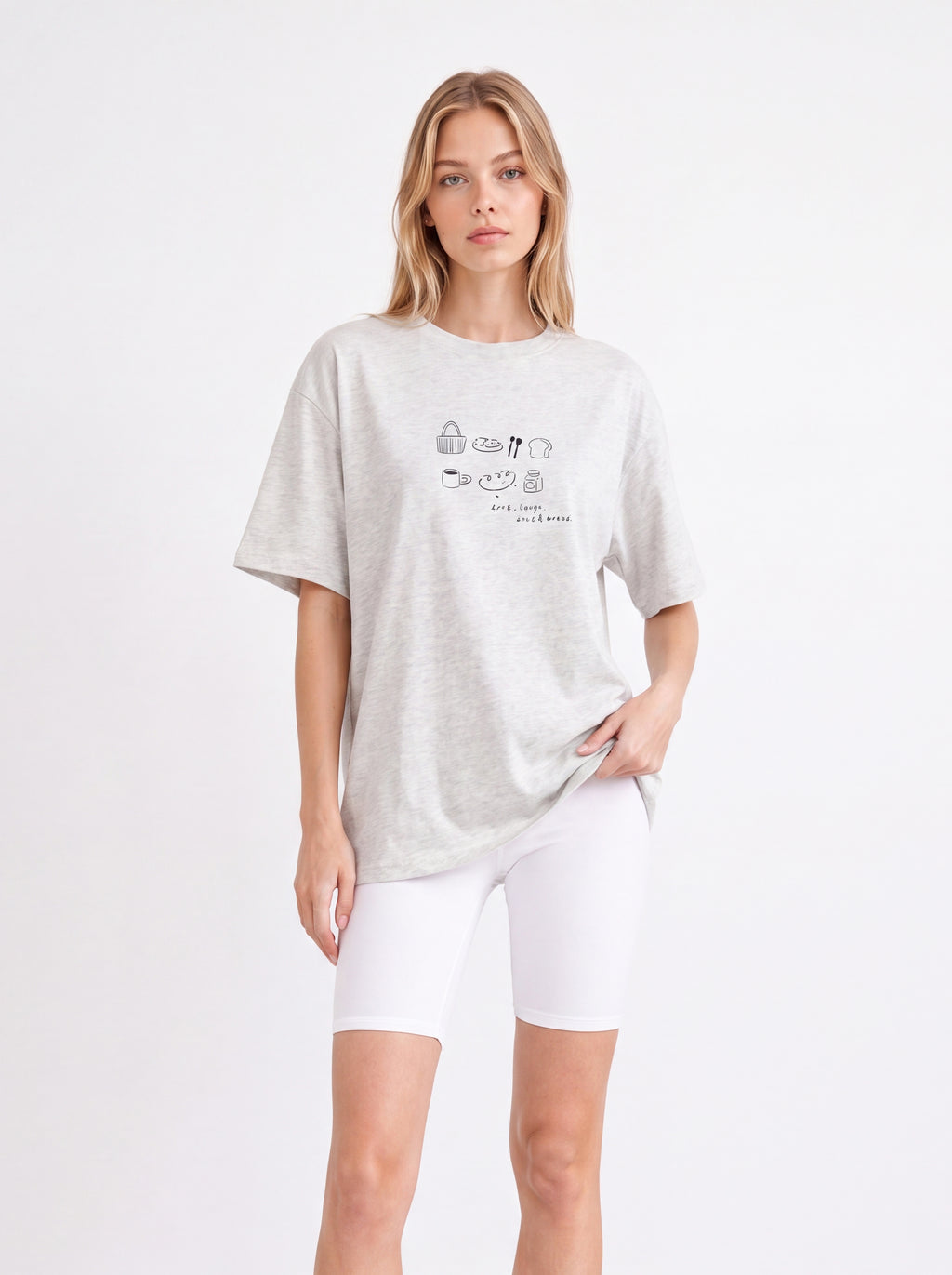 BAKERY SKETCH OVERSIZED GRAPHIC T-SHIRT