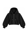 CROPPED ZIP-UP HOODIE