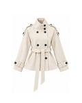 DOUBLE-BREASTED BELTED WOOL COAT