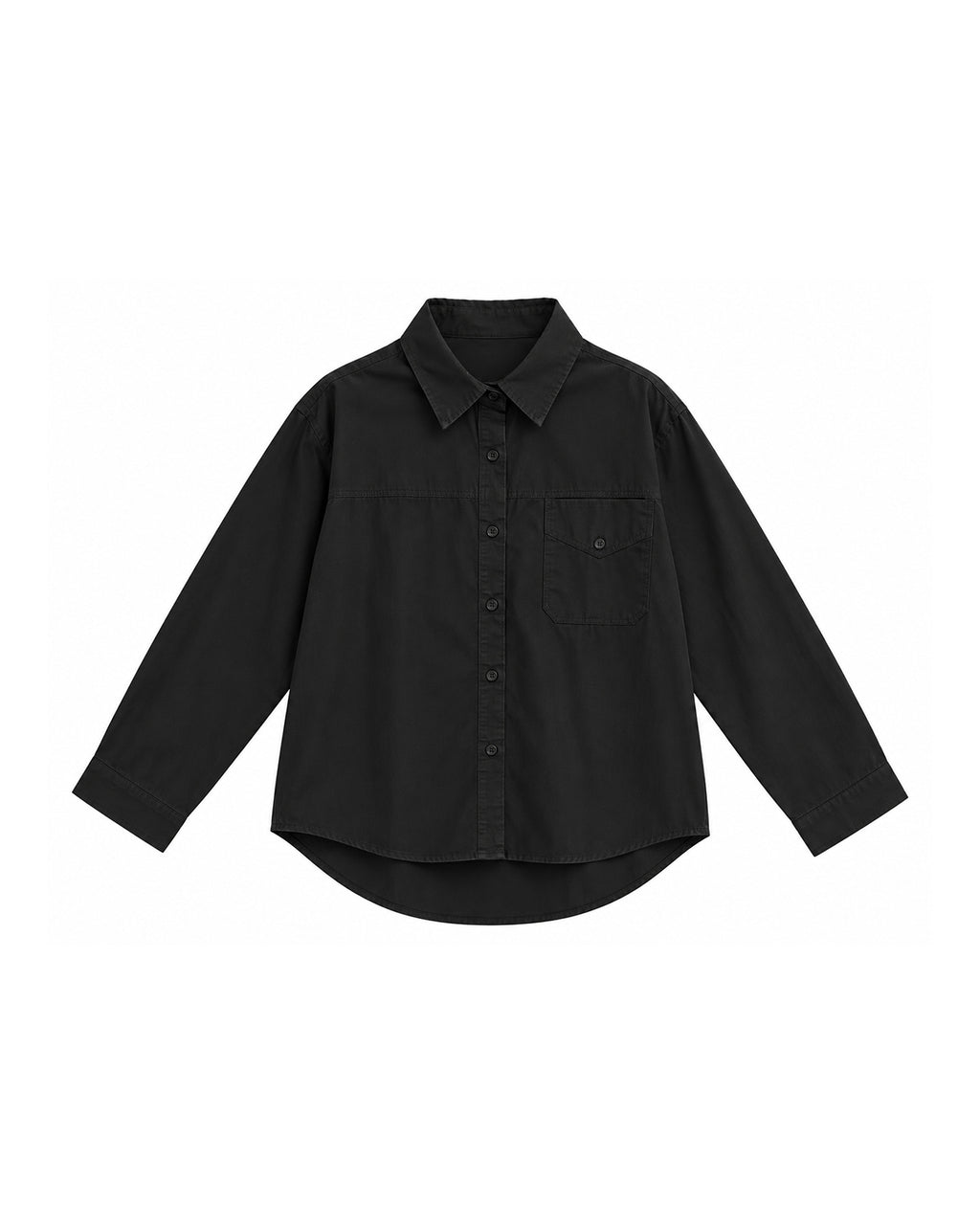 OVERSIZED BUTTON-FRONT LONG SLEEVE SHIRT