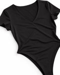FITTED V-NECK BODYSUIT