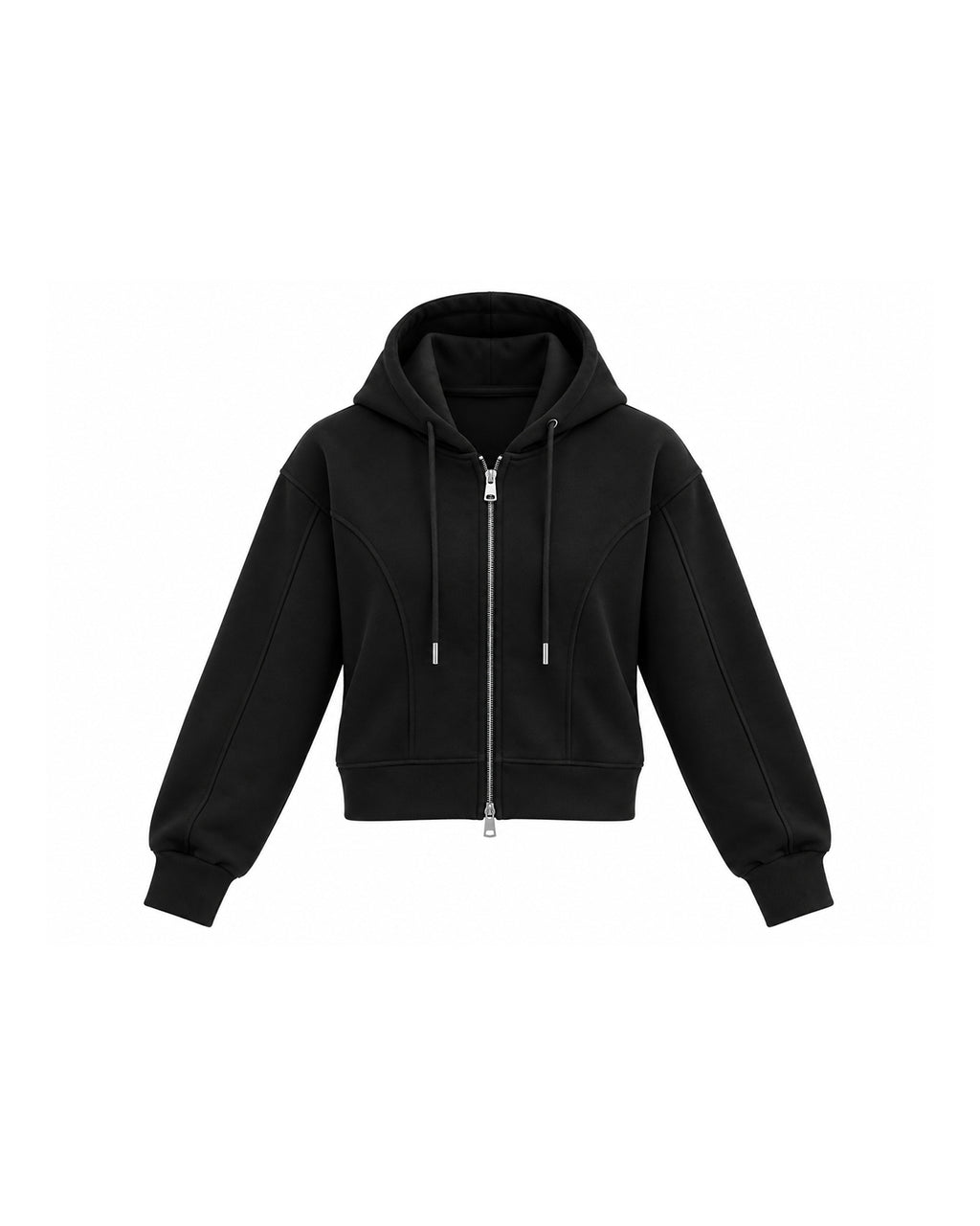 CROPPED ZIP UP HOODIE