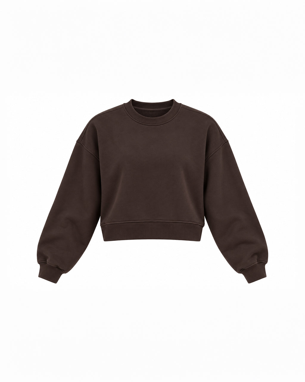 OVERSIZED CROPPED CREW NECK SWEATSHIRT