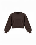 OVERSIZED CROPPED CREW NECK SWEATSHIRT
