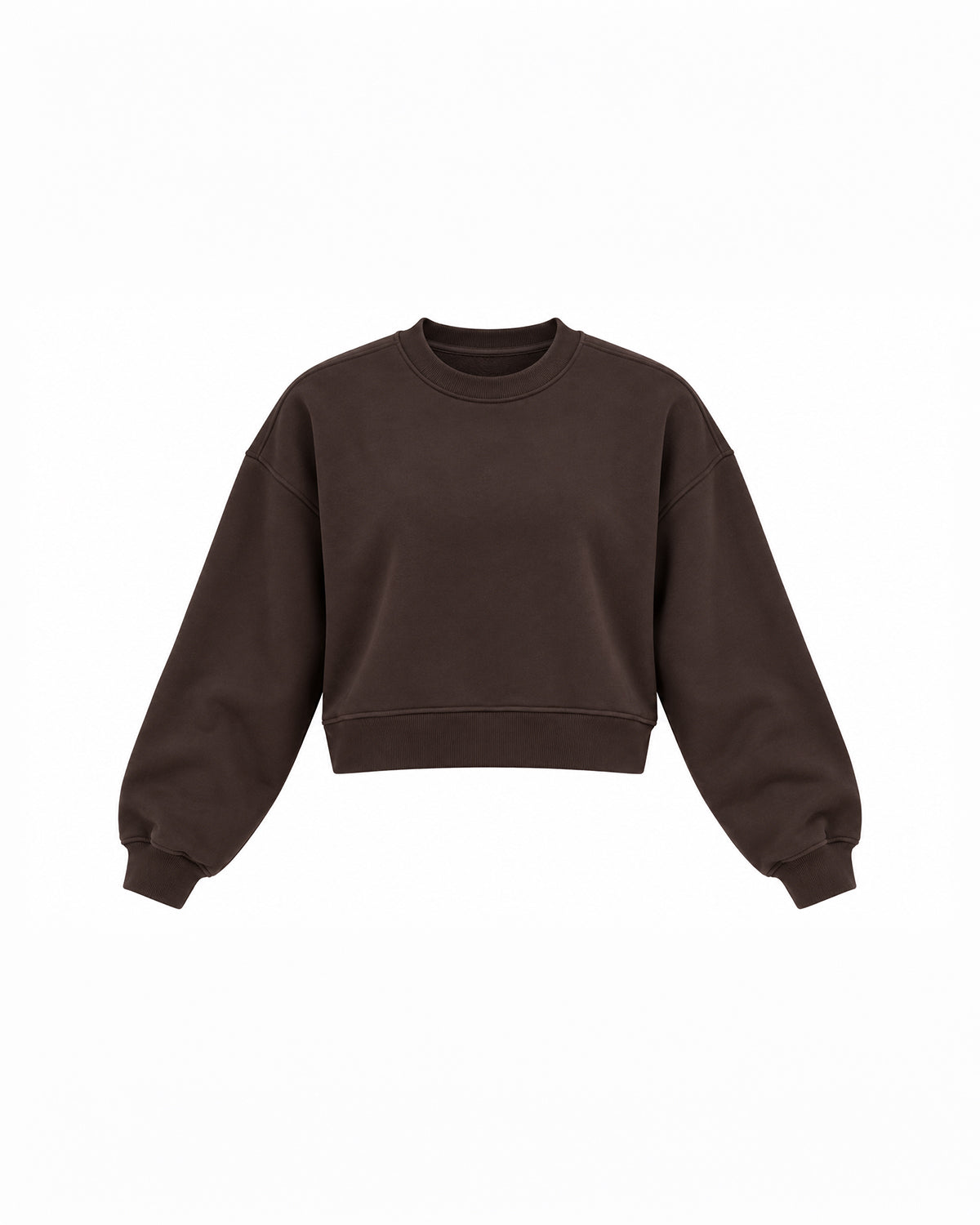 OVERSIZED CROPPED CREW NECK SWEATSHIRT