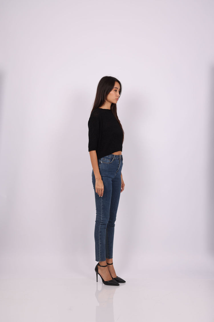 MID BLUE SKINNY JEANS