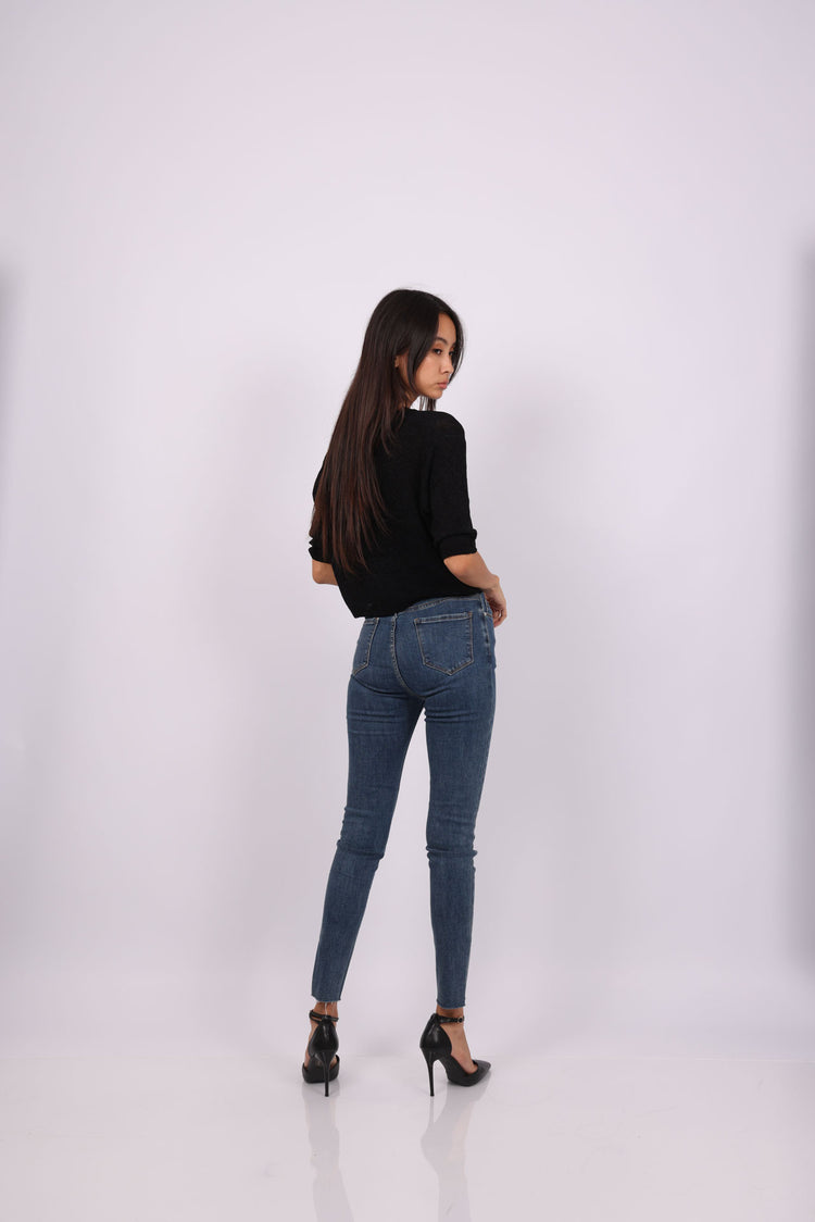 MID BLUE SKINNY JEANS