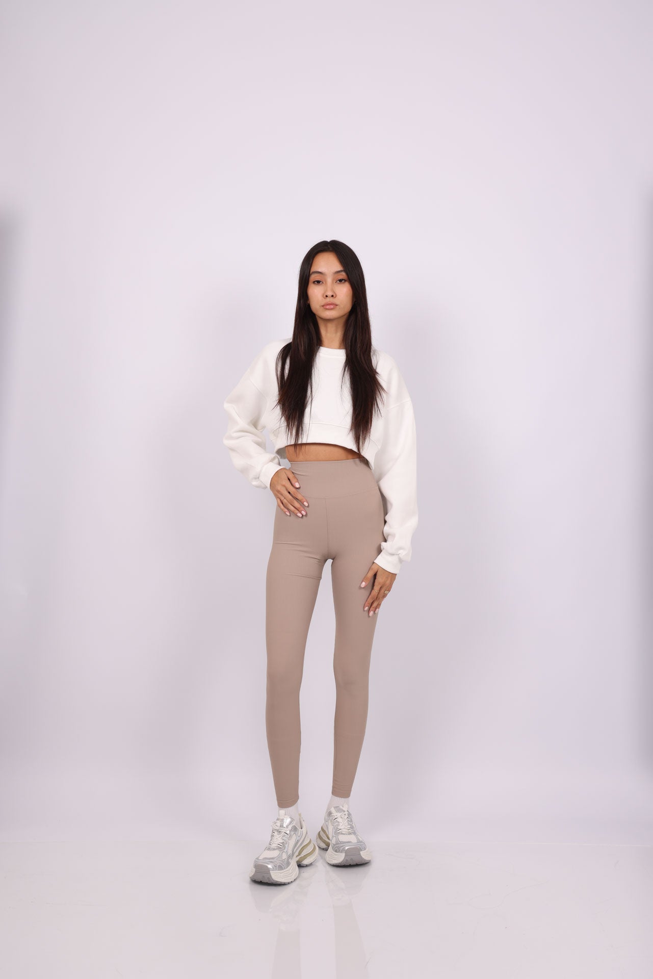 RIBBED HIGH WAIST LEGGINGS