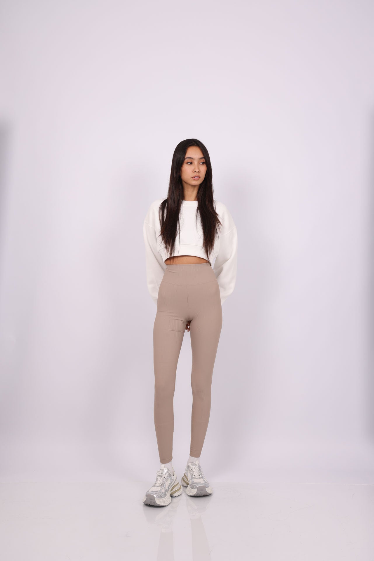 RIBBED HIGH WAIST LEGGINGS