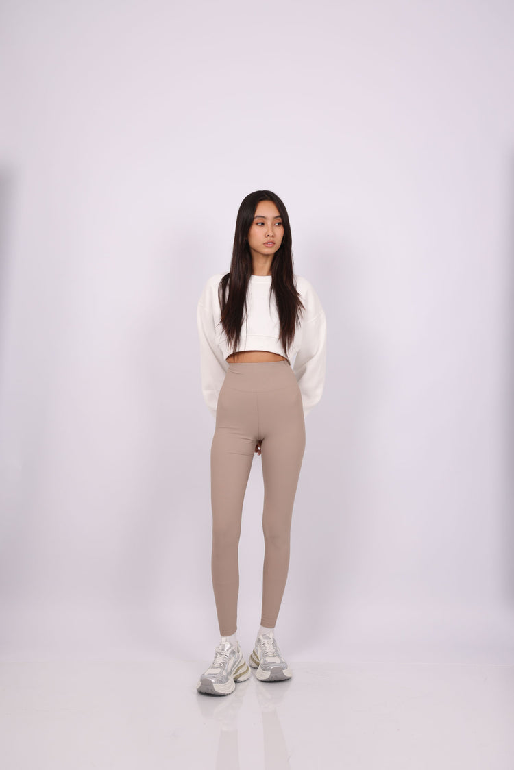 RIBBED HIGH WAIST LEGGINGS