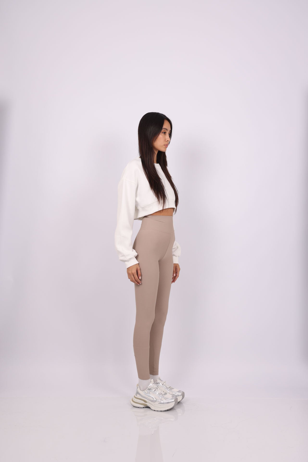 RIBBED HIGH WAIST LEGGINGS