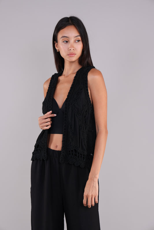 BOHO WHIMSY CROCHET VEST