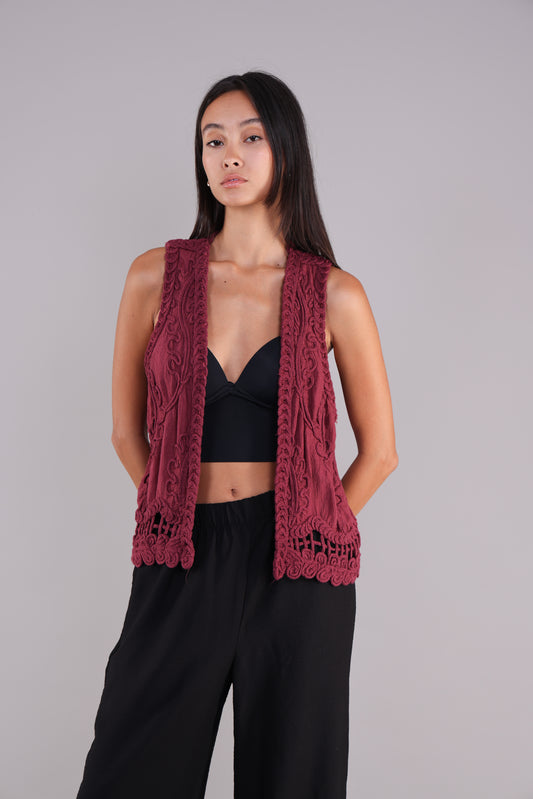 BOHO WHIMSY CROCHET VEST