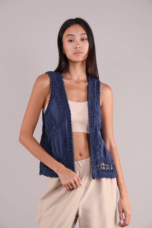 BOHO WHIMSY CROCHET VEST