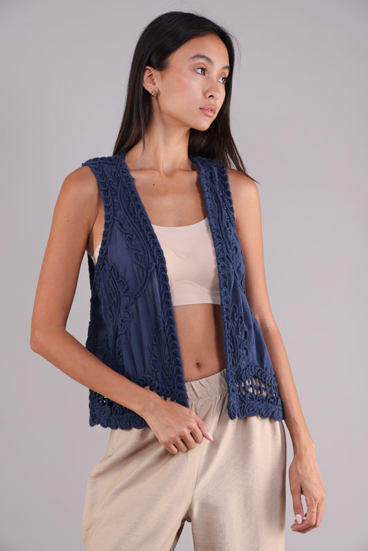 BOHO WHIMSY CROCHET VEST