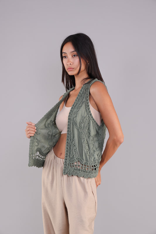 BOHO WHIMSY CROCHET VEST