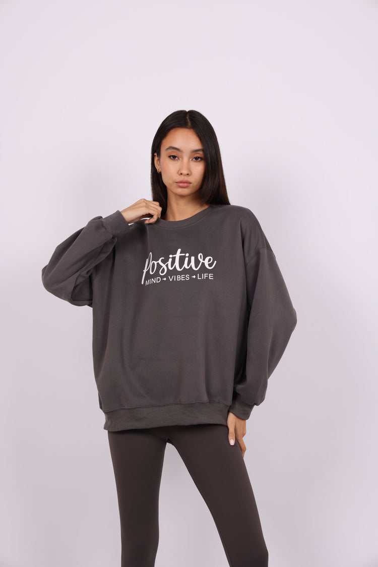 POSITIVE VIBES OVERSIZED SWEATSHIRT