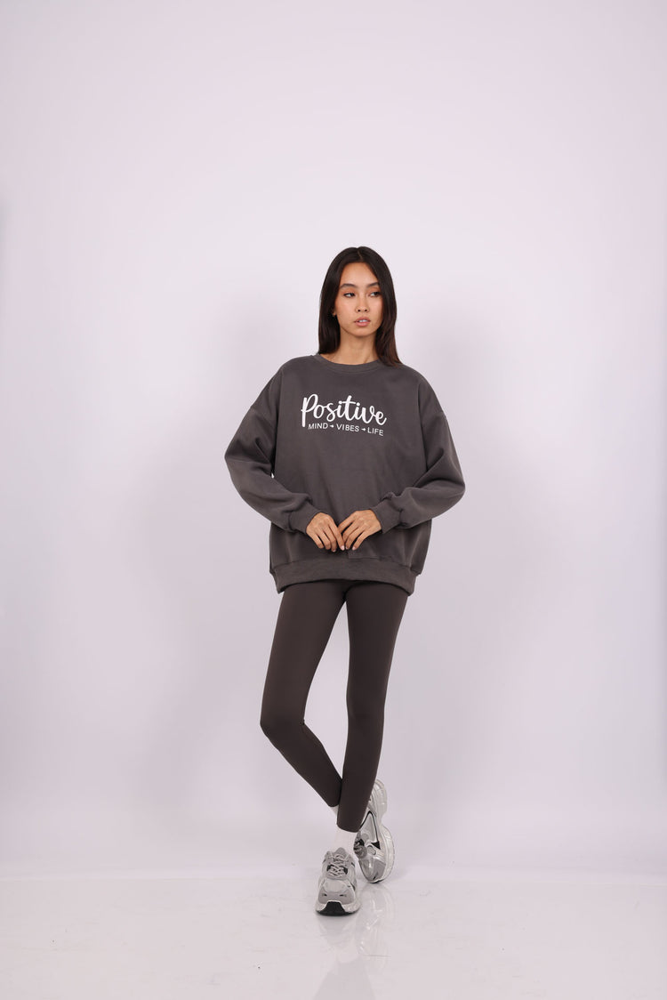 POSITIVE VIBES OVERSIZED SWEATSHIRT