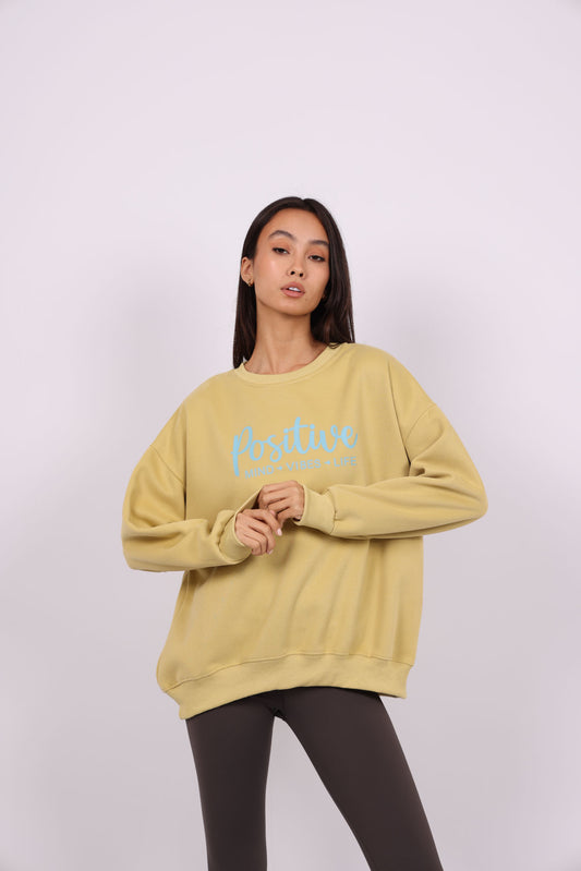 POSITIVE VIBES OVERSIZED SWEATSHIRT