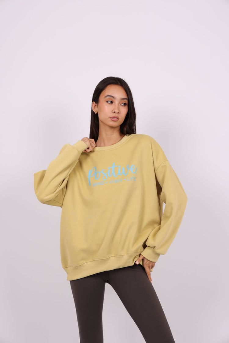 POSITIVE VIBES OVERSIZED SWEATSHIRT