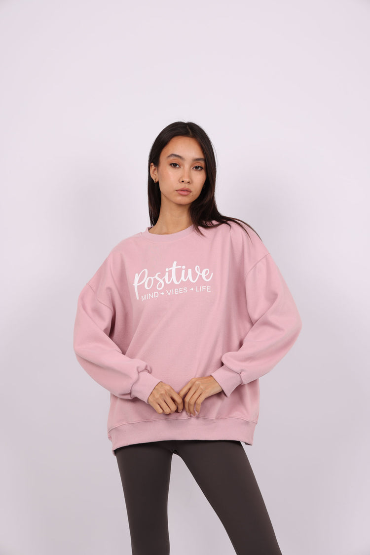 POSITIVE VIBES OVERSIZED SWEATSHIRT