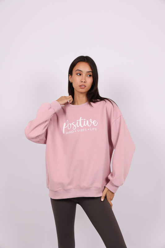 POSITIVE VIBES OVERSIZED SWEATSHIRT