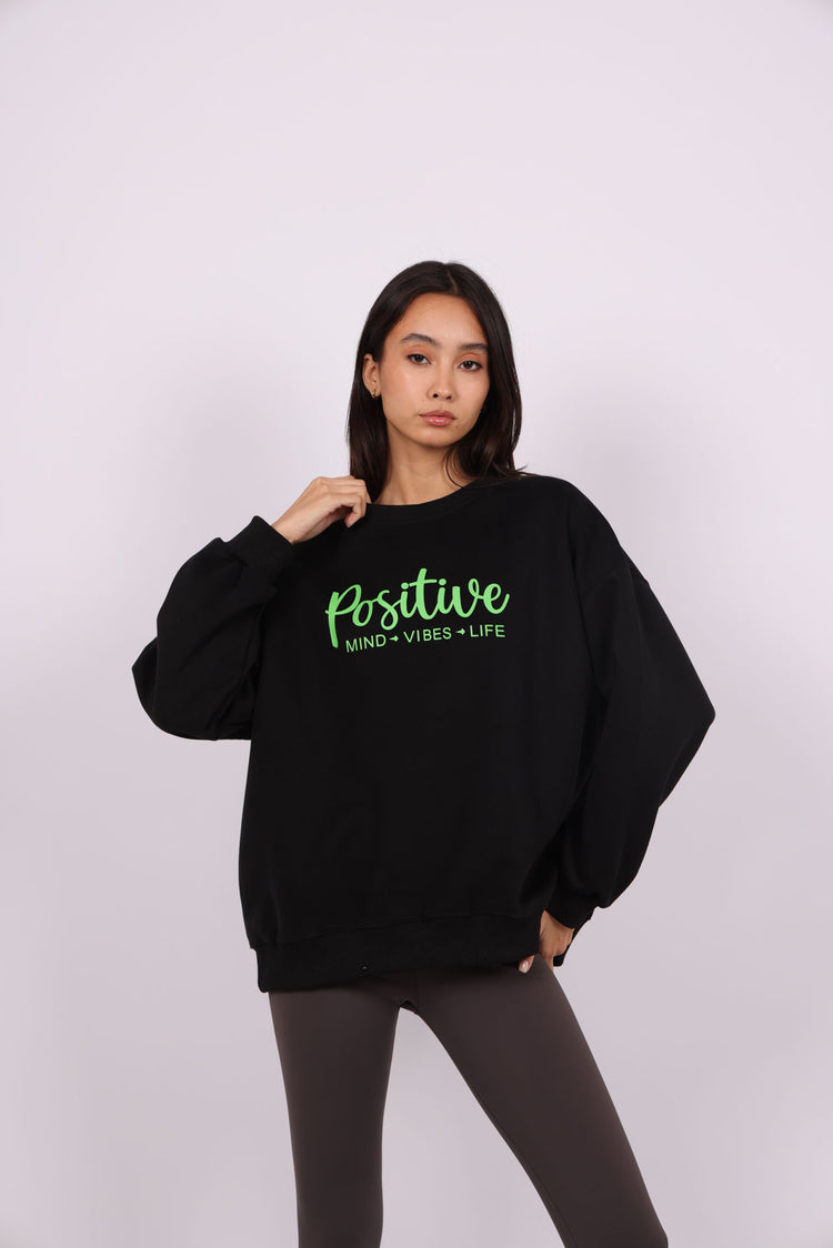 POSITIVE VIBES OVERSIZED SWEATSHIRT